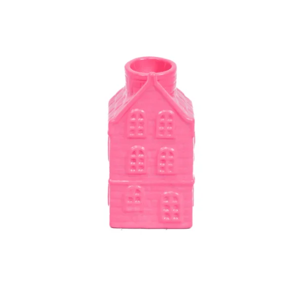 Housevitamin Kandelaar Grachtenhuisje Neon Pink - Afbeelding 4