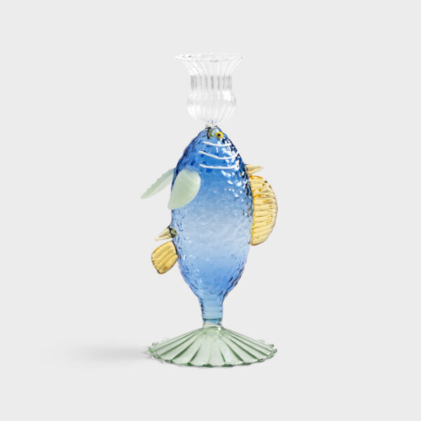 &Klevering Kandelaar Fish Blue