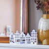 Heinen Delfts Blauw Waxinelichthouder Huisje - Tuitgevel - 14 cm - Afbeelding 2