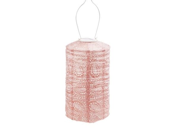 Lumiz Solar Lampion Cylinder 18 Paisley Pink