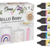 Kreul Decoratiepen met bijenwas – set van 6 Hello Baby - Afbeelding 6
