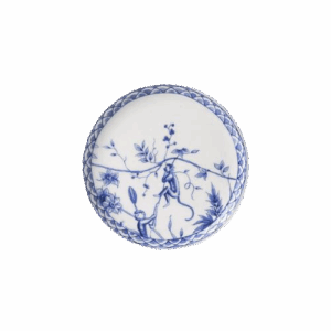 Heinen Delfts Blauw Bordje Aapjes - Porselein - 12 cm