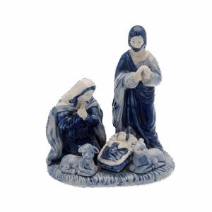 Heinen Delfts Blauw Holy Family Groot