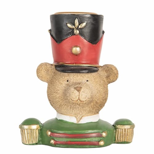 kaarshouder-beer-9x6x10-cm-bruin-kunststof