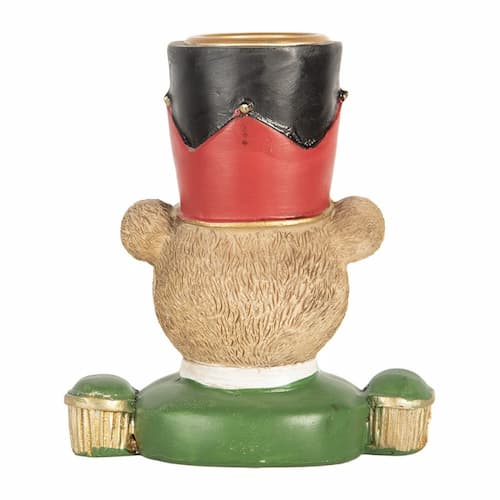 kaarshouder-beer-9x6x10-cm-bruin-kunststof