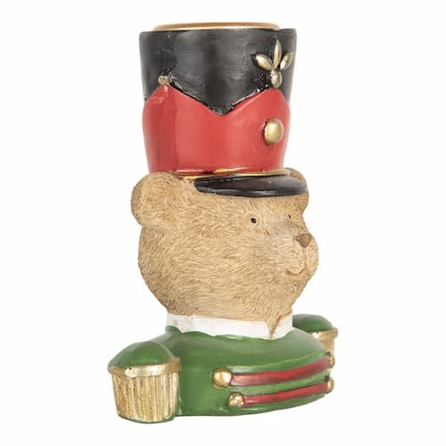 kaarshouder-beer-9x6x10-cm-bruin-kunststof