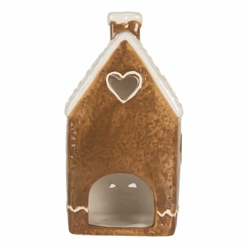 Peperkoekhuisje waxinelichthouder keramiek (11x9x21 cm) #1 - Afbeelding 3
