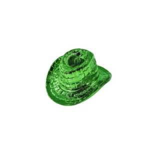 Kandelaar- Cowboyhoed Kaarshouder- Keramiek -Groen- 13,5x11x7 cm