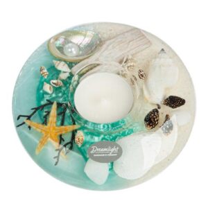 Tealight candle holder Ufo Medium „Coral Beach “