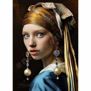 New Pearl Girl 017 Rosa postkaart