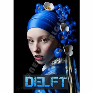 New Pearl Girl 029 Blue postkaart verkleind