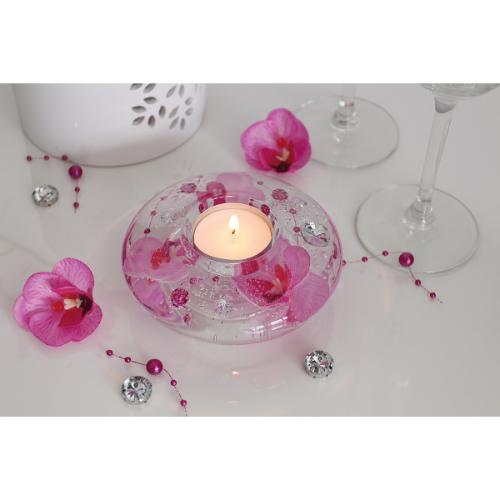 Tealight candle holder Ufo Mini „Pink Orchid“