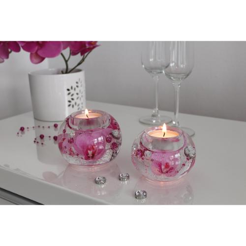 Tealight candle holder Mercur Smart „Pink Orchid“