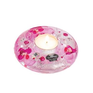 Tealight candle holder Ufo Medium „Pink Orchid“
