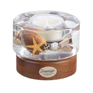 Tealight candle holder Colum Smart on wooden base „Beachhouse“