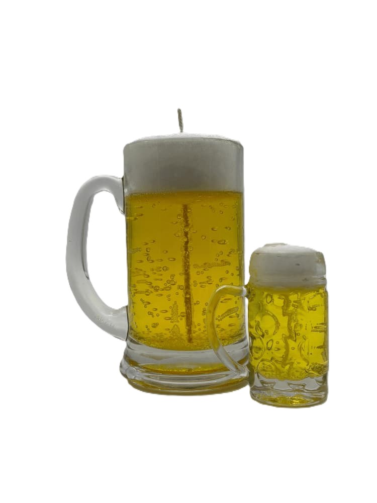 Bierpul kaars mini en groot met oor
