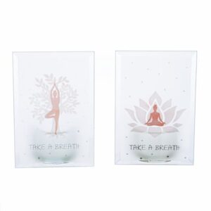 Tealight candle holder rectangular „Namaste“