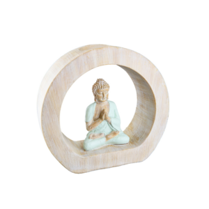 52605 Tealight candle holder round „Meditation“ Namaste houding