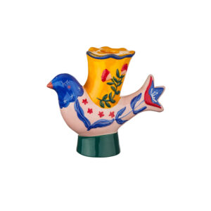 Aardewerk kaarsenstandaard sapphire crest wb