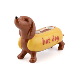Aardewerk kaarsenstandaard Hotdog as7019