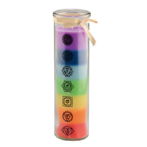 Chakra Regenboogkaars in Glas – Vanillegeur