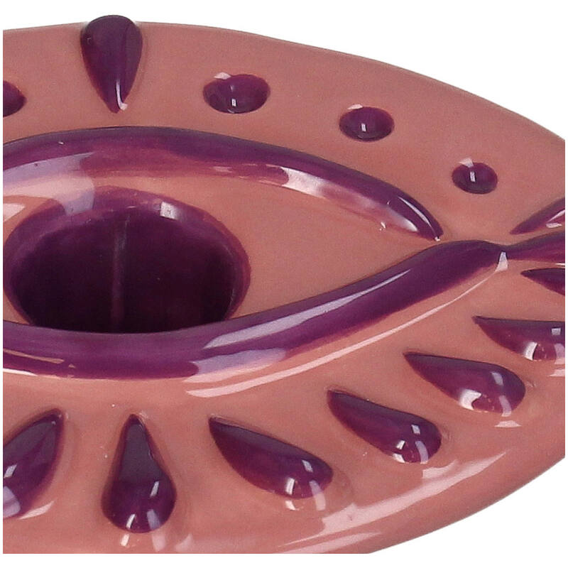 KAL-7984 Kandelaar Oog Keramiek Multi 12,8x10x5,5cm