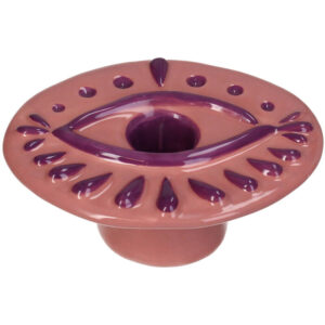 KAL-7984 Kandelaar Oog Keramiek Multi 12,8x10x5,5cm