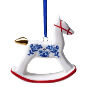 K60001 Heinen Delfts Blauw Kerstornament Hobbelpaard