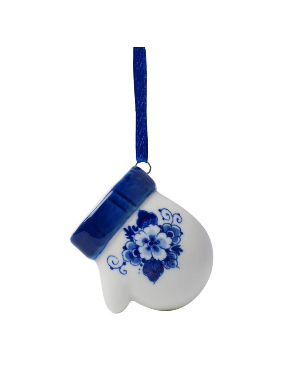 K40010 Heinen Delfts Blauw Kerstornament Handschoen