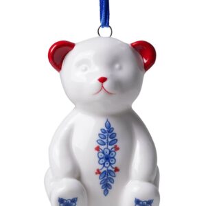 K60000 Heinen Delfts Blauw Kerstornament Teddybeer