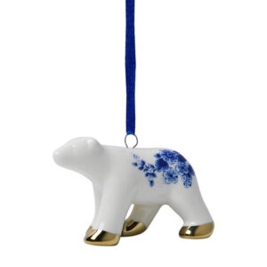 K40004 Heinen Delfts Blauw Kerstornament IJsbeer