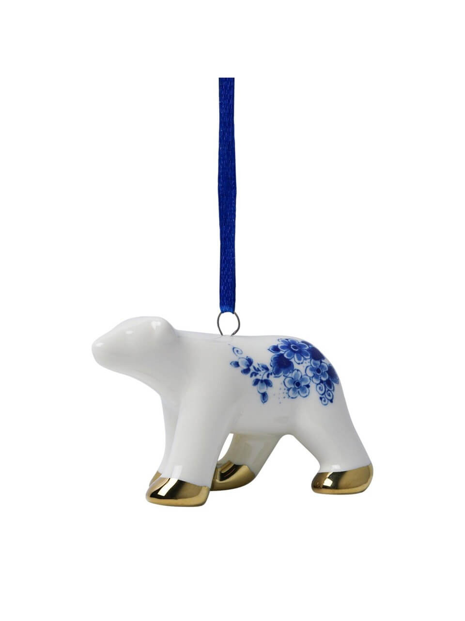 K40004 Heinen Delfts Blauw Kerstornament IJsbeer