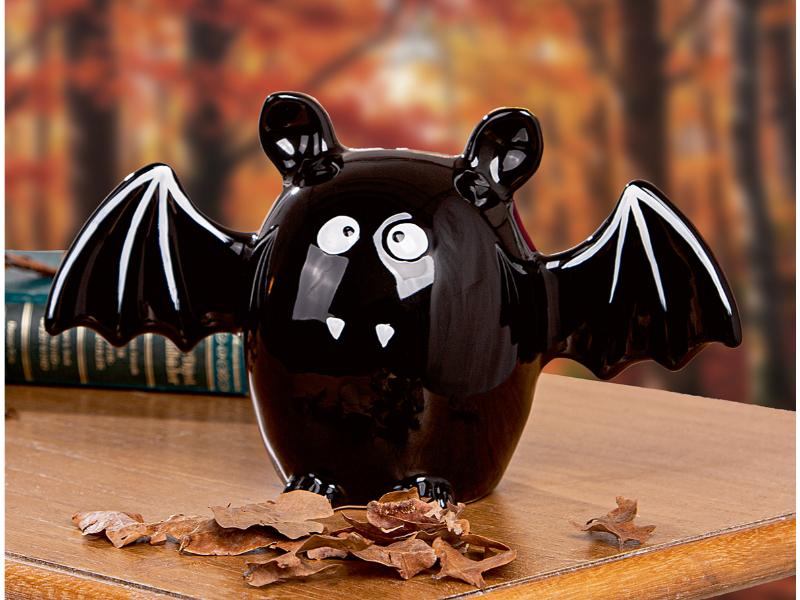 63188 Halloween Decoratie Vleermuis Keramiek