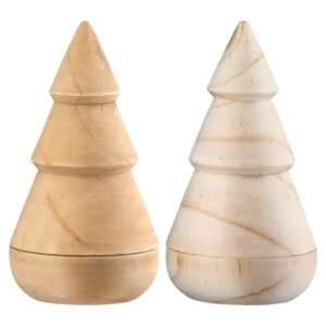 63469 Decoratie & Kandelaar Kerstboom Hout Donkerbruin - 15 cm