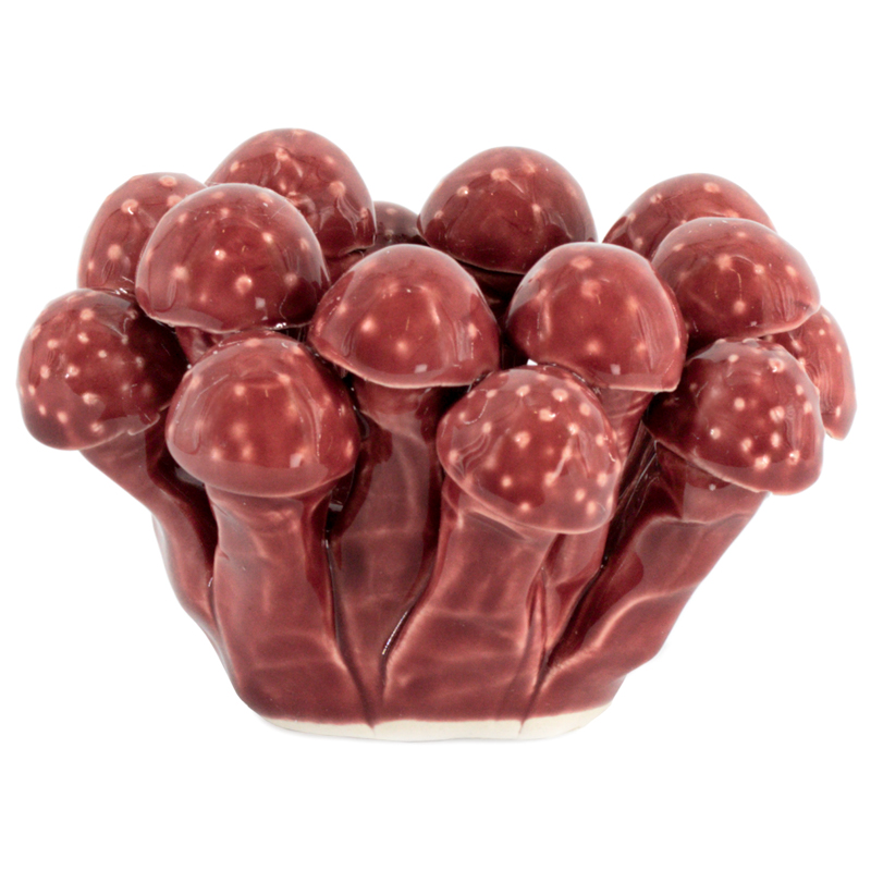 as3245 Waxinelichthouder Keramiek Shroom Burgundy
