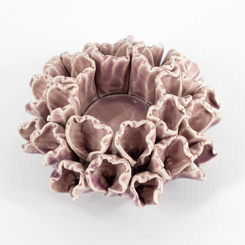 as3248 Waxinehouder Keramiek Buds Lila