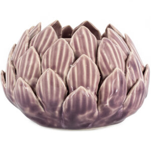 as3252 Waxinelichthouder Keramiek Floral Lila