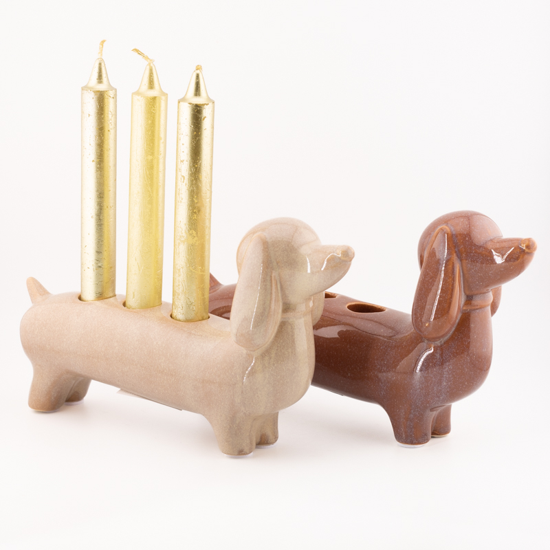 as9034 Kaarsenstandaard Hound Bruin