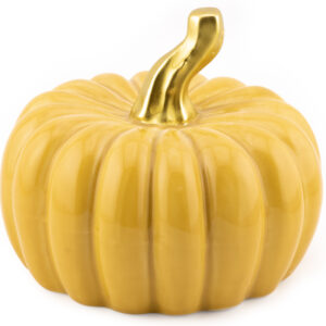 as9885 Decoratie Aardewerk Pompoen 10cm Mosterd