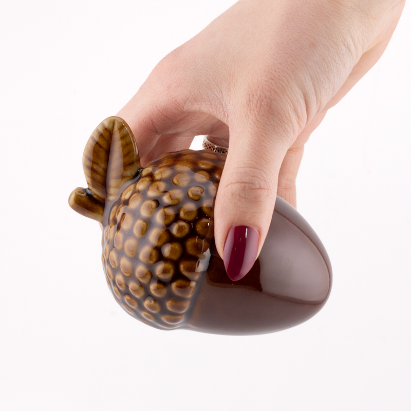 as9897 Decoratie Aardewerk Eikel Nutty L