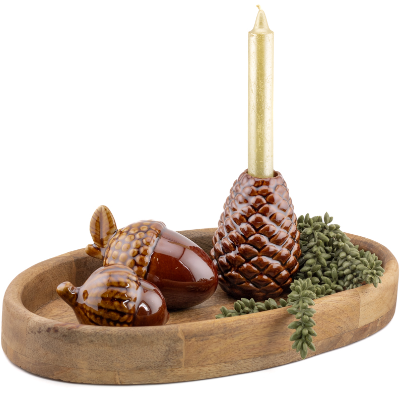 as9897 Decoratie Aardewerk Eikel Nutty L