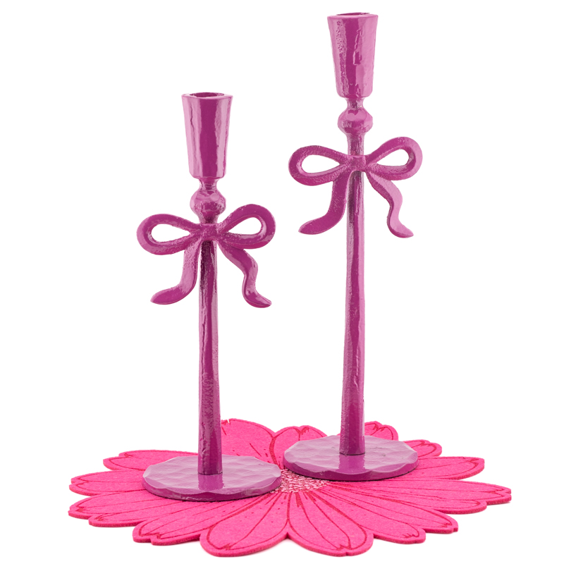 hb6898 Kandelaar Strikje 30cm Fuchsia
