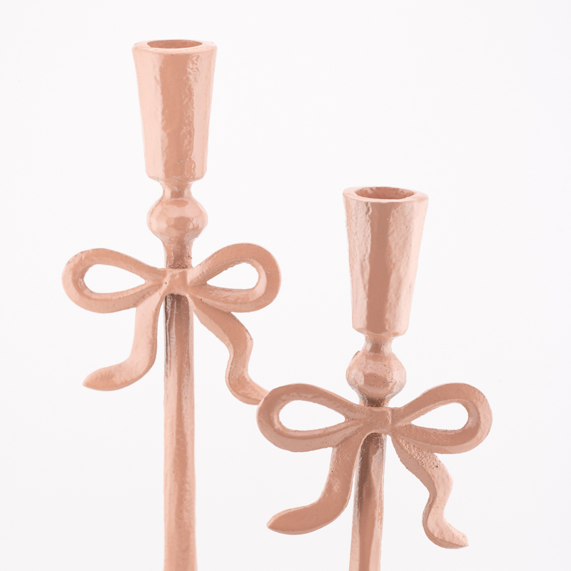 hb6901 Kandelaar Strikje 25cm Roze