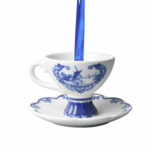 D0754 Heinen Delfts Blauw Kerstornament Theekopje