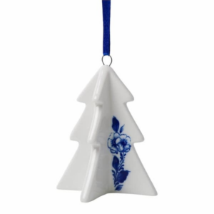 K40005 Heinen Delfts Blauw Kerstornament Kerstboom
