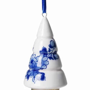 K40065 Heinen Delfts Blauw Kerstornament Kerstboom Kegel