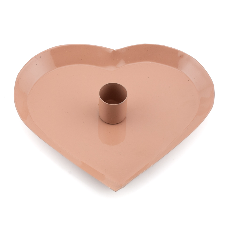 hb6884 kaarsenstandaard hart roze 16cm