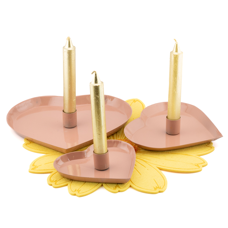 hb6884 kaarsenstandaard hart roze 16cm